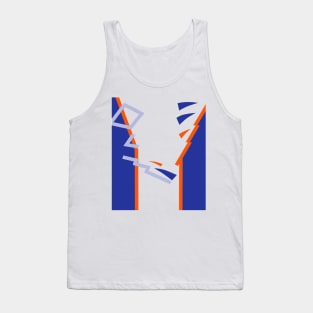 Luton Town Retro 1991 - 92 White Blue Orange Home Tank Top